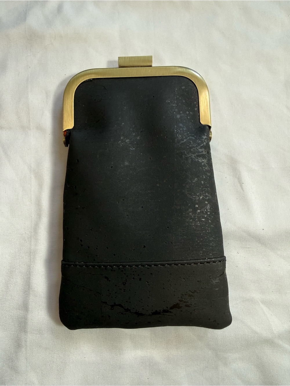 LaFlore Paris Black Cork Glasses Case / Eyewear Pouch